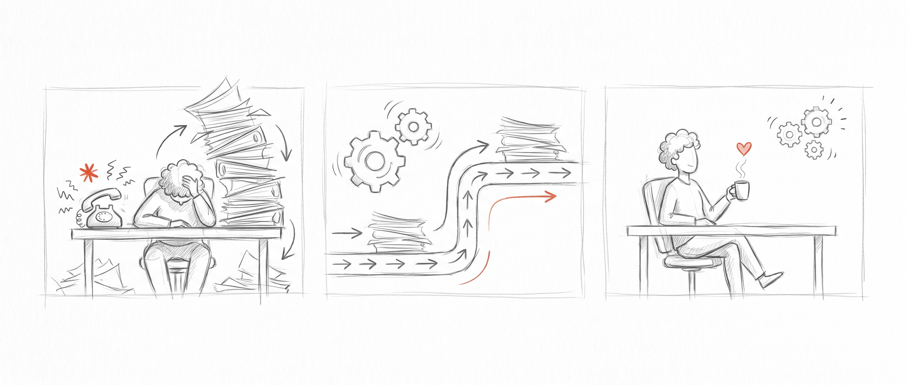 ai story, hand-drawn storyboard