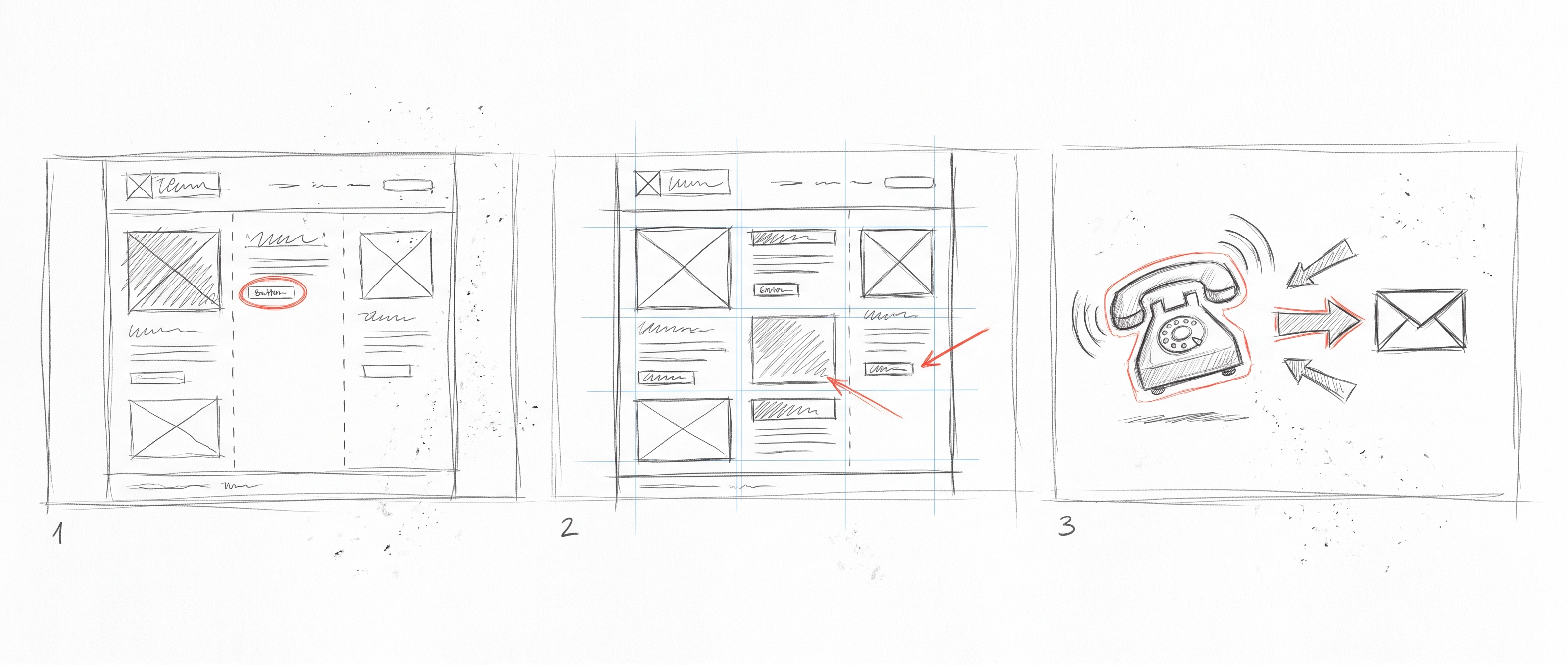 web story, hand-drawn storyboard